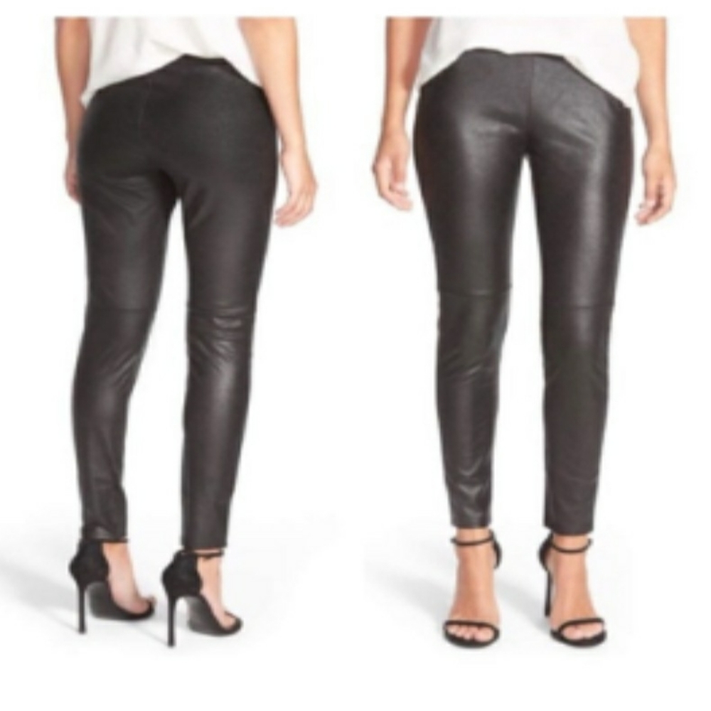 Trouve Faux Crackled Leather Leggings Size XS